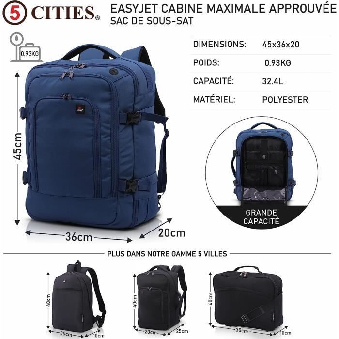 Le guide complet du bagage Easyjet (45 x 36 x 20 cm) en cabine