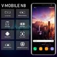 Smartphone 4G Plein écran  V·MOBILE N8(2019) 2.5D,Android 7.0-16Go-Photo:5MP+8MP Réseau 4G-2800mAh-Téléphone portable pas cher-Rouge-2