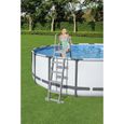 Echelle de sécurité pour piscine Bestway 2x4 marches avec plateforme - hauteur 132cm-2