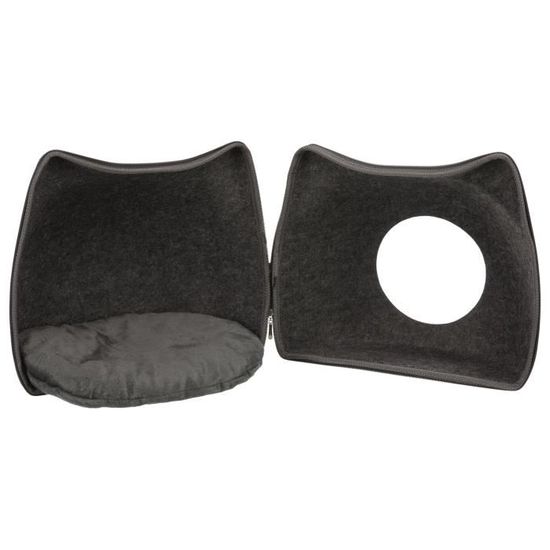 38cm X 35cm X 37cm pour Chat Anthracite TRIXIE Abri Douillet pour Chat 