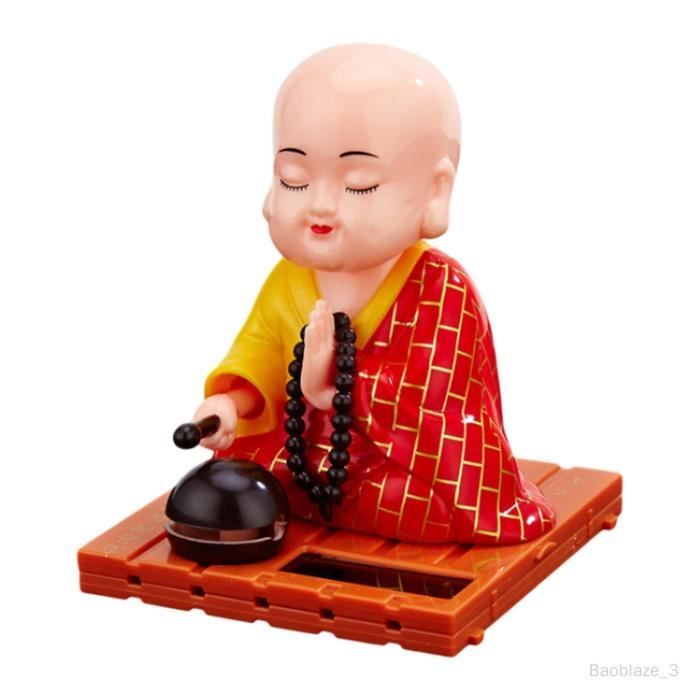 Figurine Solaire Voiture Jouet Tableau de Bord Décoration Bouddha Moines  Statue Bobble Tête Jouet pour La Maison Bureau S Rouge - Cdiscount Maison