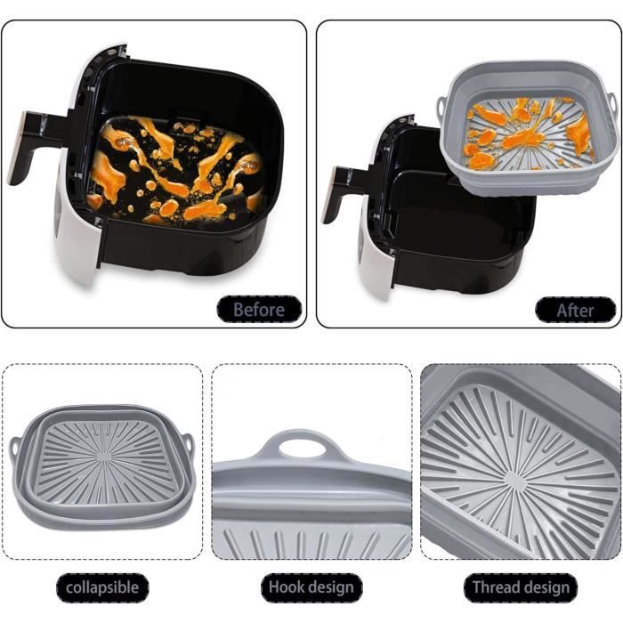 21CM Air Fryer Accessoires, Moule Silicone Air Fryer pour COSORI 5,5L 4,7L  Friteuse sans Huile, Réutilisable au lieu du papier cuisson air fryer  accessoire : : Cuisine et Maison