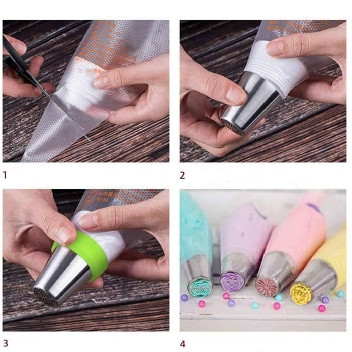 Lot De 13 Douilles De Glaçage En Forme De Fleur De Noël En Acier Inoxydable Pour