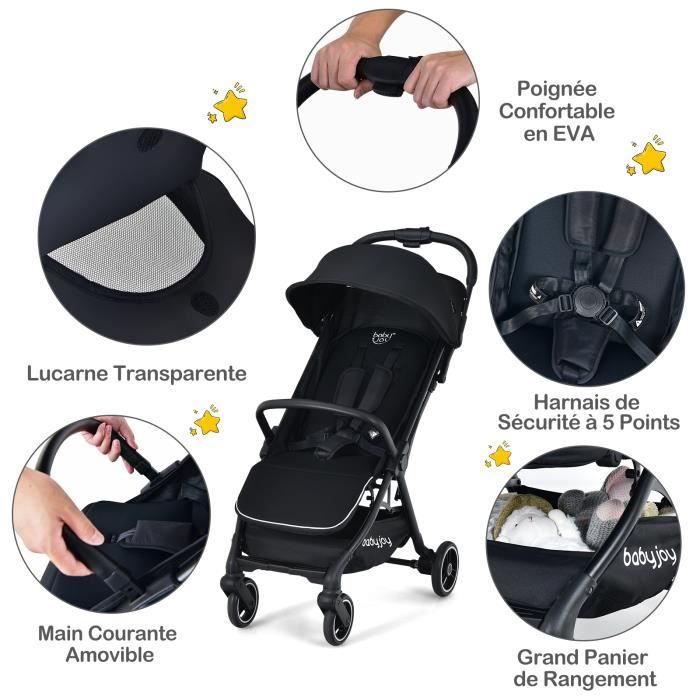 Poussette compacte réversible pour bébé EVA