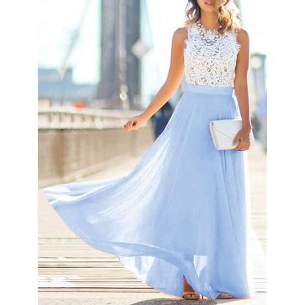 Robe bleu mousseline best sale