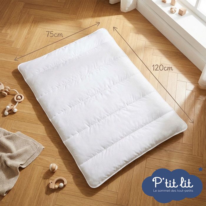 P'tit Lit Couette Bébé Enfant 75x120 Cm Anti Acariens - Microfibre OEKO-TEX Conception Française
