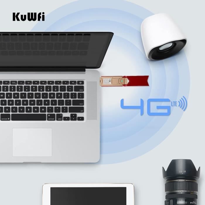 Clé 4G LTE USB – Routeur Wi-Fi Portable, Sans Contrat, Jusqu’à 150 Mbit/s, Pour 10 Appareils