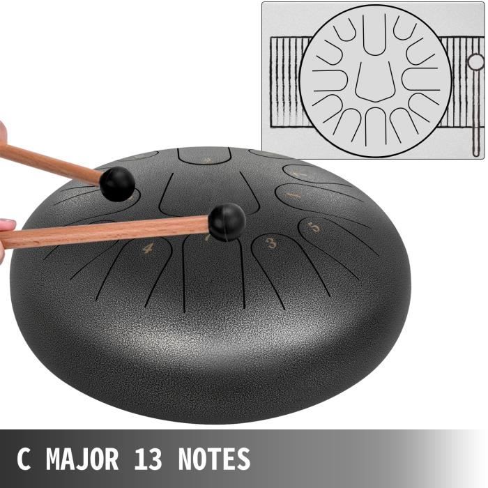 Tambour à Langue en acier - VEVOR - 12 Instrument à percussion