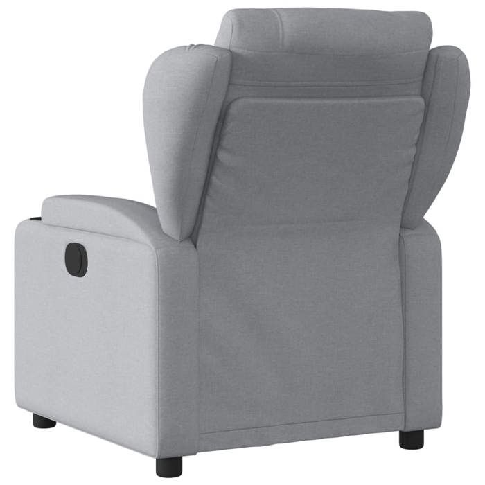 Fauteuil Inclinable Gris Tissu VidaXL - Porte-gobelets Et Repose-pieds - 110kg Max