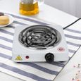 HURRISE Cuisinière électrique Plaque chauffante pour cuisinière électrique portable mini 1000W domestique blanc (prise-3