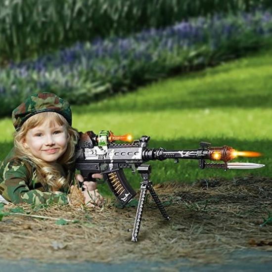 L/'Opération Tempête Force Light Up Mitrailleuse Militaire Jouet Fusil Kids