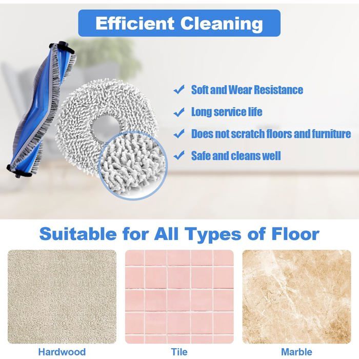 tooloflife 2 pièces de rechange pour brosse rouleau pour aspirateur compatible avec Ecovacs Deebot T30 Pro Omni, T30 Omni, T30S, T30S Combo, N20 Plus, N20 Pro Plus et Yeedi M12 Pro+ pour tooloflife 2 pièces de rechange pour brosse rouleau pour aspirateur compatible avec Ecovacs Deebot T30 Pro Omni, T30 Omni, T30S, T30S Combo, N20 Plus, N20 Pro Plus et Yeedi M12 Pro+ pour