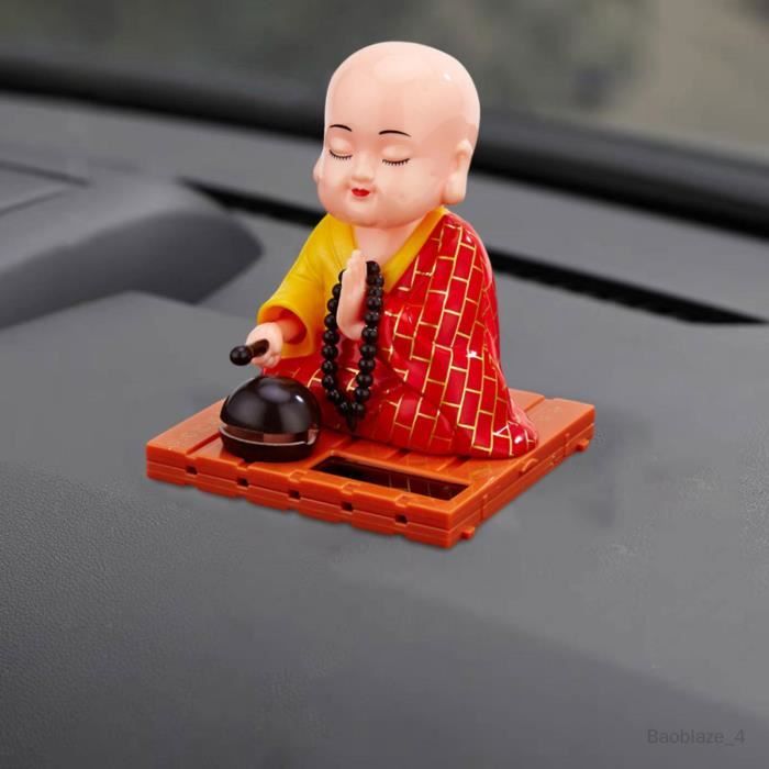 Figurine Solaire Voiture Jouet Tableau de Bord Décoration Bouddha Moines  Statue Bobble Tête Jouet pour La Maison Bureau S Rouge - Cdiscount Maison