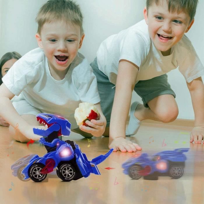 Voiture Dinosaure Transformable Magnétique 2-en-1 - Jouet Robot Dino Pour Enfants
