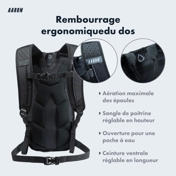 Sac ?? Dos De V?�lo Et Sac ?? Dos De Ski 8L ??tanche Avec Protection Contre La Pluie, Rembourrage 