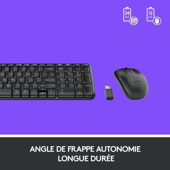 Ensemble Clavier Souris Sans Fil Logitech MK220