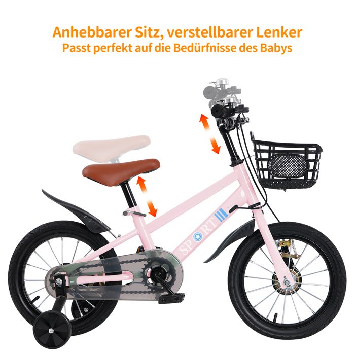 MIPAN VELO ENFANT 14 Bicyclette Avec Panier V lo Enfant Double mipan-velo-enfant-14-bicyclette-avec-panier-v-lo-enfant-double