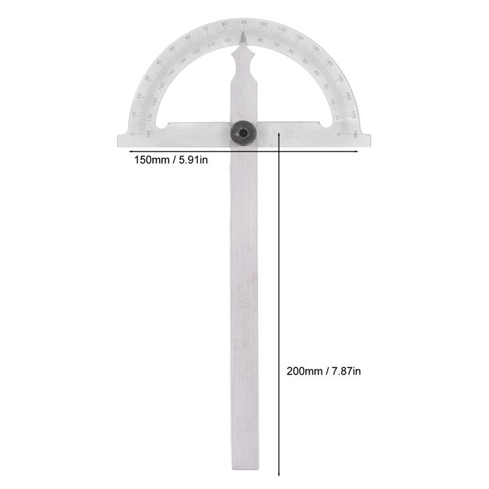 Rapporteur D'angle 0-180° En Laiton – 102 X 57 Mm – Outil De Mesure Scolaire, Résistant à L'usure