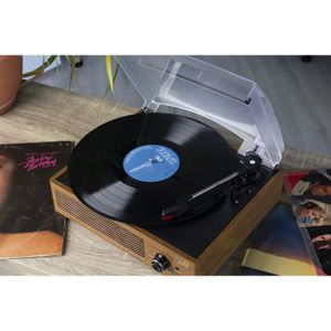 Convertisseur USB Pour Platine Vinyle – Portable, 33/45 Tours, Noir