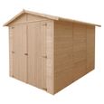 Garage en bois TIMBELA M105 - 244 x 320 cm - Construction de Panneaux - 6 m²-0