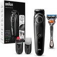 Braun BT5242 Tondeuse électrique Barbe et Cheveux, 39 Réglages De Longueur, Noir/Gris pour Homme-0