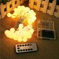 Guirlande lumineuse VIPITH - 40 Boules - Blanc chaud - 6m - LED à piles-0