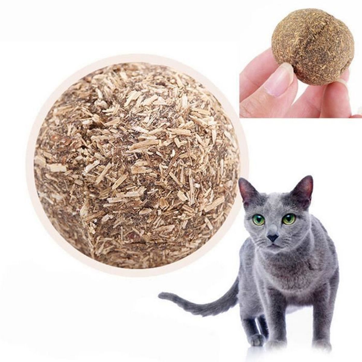 1pcs Naturel Menthe Boule Debourrage Poil Jouet Pr Chat Cat Animal Dia 3 4cm Cdiscount