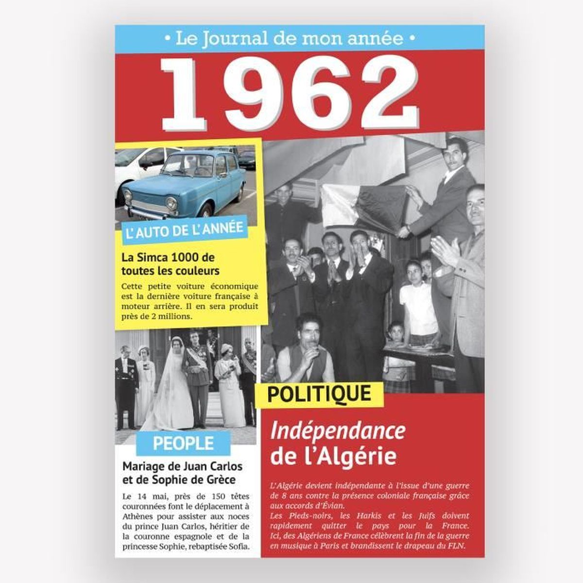 Carte Enveloppe Le Journal De Mon Annee 1962 Carterie Cadeaux Gadget Vintage Cdiscount Beaux Arts Et Loisirs Creatifs Carte Enveloppe Le Journal De Mon Annee 1962 Carterie Cadeaux Gadget Vintage Cdiscount Beaux Arts Et Loisirs Creatifs