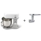 Pack KENWOOD Robot pâtissier KMX750WH - 1000 W - 5 L - Blanc + KENWOOD Accessoires KAX950ME Hachoir à viandes et poissons