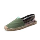FUNMOON Espadrilles en toile cousue main pour hommes et femmes - Vert