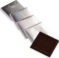 Chocolat noir feuille d'argent, paquet de 1 kg (145 pièces), 7 g de chocolat napolitain