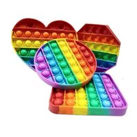 Fidget Toy Pop Push Pop, Arc-en-Ciel Sensorielle Fidget Jouet Coloré pour Anti-Stress, Squeeze Sensory Toy pour Enfants Fille Garç