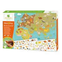 Kit créatif Stick'n Fun - Animaux et cartes du monde - SYCOMORE - Pour enfant à partir de 6 ans