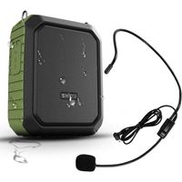 Amplificateur vocal et haut-parleur Bluetooth étanche SHIDU - Vert - Autonomie 12h