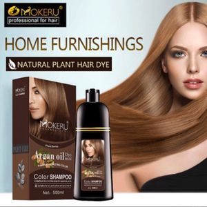 SHAMPOING brun clair- -Shampoing colorant professionnel pour cheveux bruns, coloration naturelle organique, longue duré