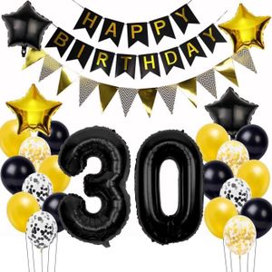 30e anniversaire décorations pour lui 30e anniversaire fête fournitures 30e  nombre ballons hommes Cheers To 30 décorations d'anniversaire sale 30 ans  fête 