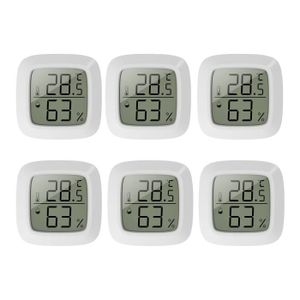 THERMO - HYGROMÈTRE Lot De 6 Mini Thermomètres Intérieurs, Thermomètre