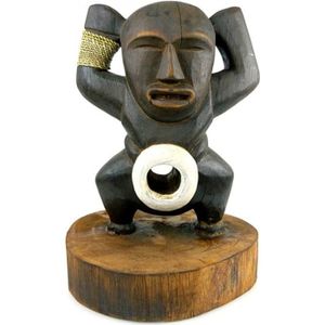 STATUE - STATUETTE Totem ethnique en bois - trophée aventure style Ko