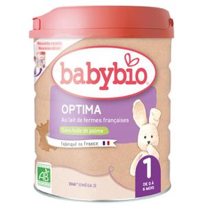 LAIT 1ER ÂGE Babybio - Optima 1 - Bio - 800g - Dès 0-6 mois
