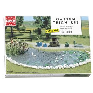 BASSIN D'EXTÉRIEUR Kits pour bassin d'agrément Hornby France - Busch - 1210 - Circuit - Train - Set bassin de jardin 223355