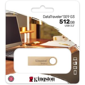 CLÉ USB Kingston DataTraveler SE9 G3 - 512GB 220MB/s- Méta