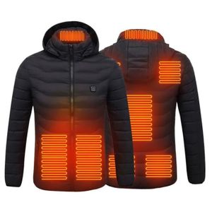 DOUDOUNE Veste chauffante USB électrique pour homme manteau en coton vêtements thermiques gilet chauffant - 8 heating area