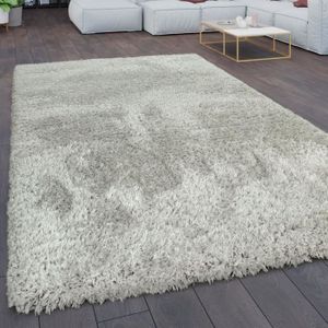 Tapis Poil Long Gris
