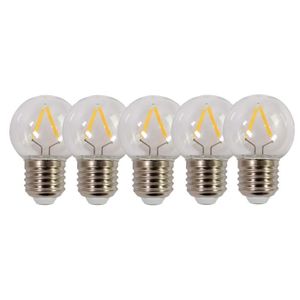AMPOULE - LED Pack de 5 ampoules sphériques LED 1,7W / 160LM pla