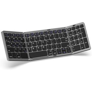 CLAVIER D'ORDINATEUR Clavier Bluetooth Pliable, Qwerty Clavier Sans Fil