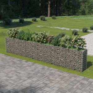 vidaXL Panier gabion//Jardinière// Parterre surélevé Acier 300x30x100 cm