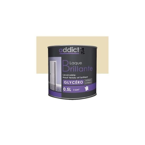Peinture laque multicouche Brillante 0,5 L - Blanc cassé - ADD111331 -  Addict Blanc Cassé - Achat / Vente peinture - vernis Peinture laque  multicouche - Cdiscount