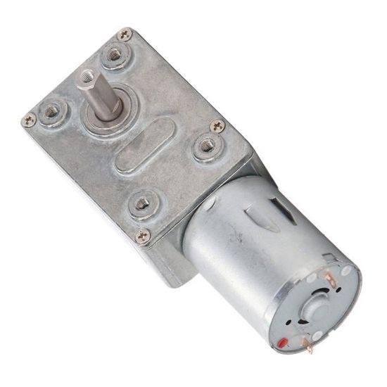Motoréducteur 12V 130 RPM, Moteur à Engrenage à Vis Sans Fin - Pour Ouvre-fenêtres, Portes, Treuils Et Automatismes - 14