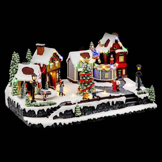 Village De Noël Animé Et Musical - Manoir Du Père Noël Avec 33 LED, Par Feeric Lights & Christmas - 10