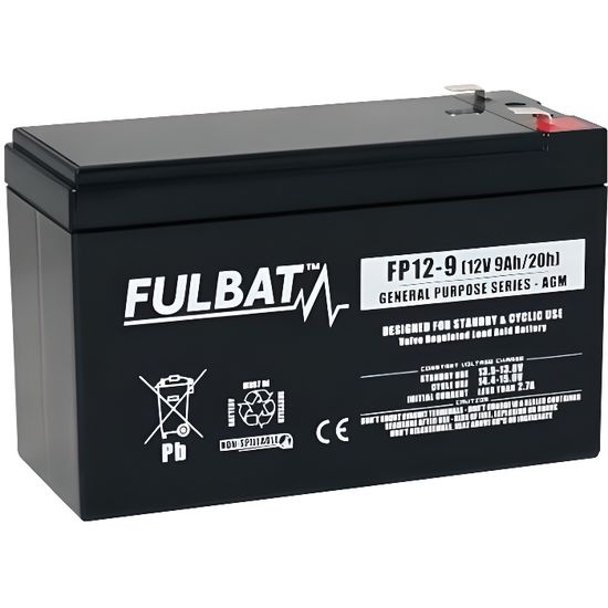 Batterie FULBAT AGM plomb étancheFP12-9 (T2) 12 Volts 9 Amps